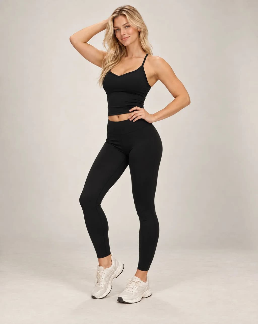 Bare Harmony - Soft-Feel Fitted Cross-Back Yoga Tank Top