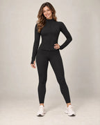 Soft Layer - Brushed Fitted Long-Sleeve Yoga Jacket with Zip Pockets