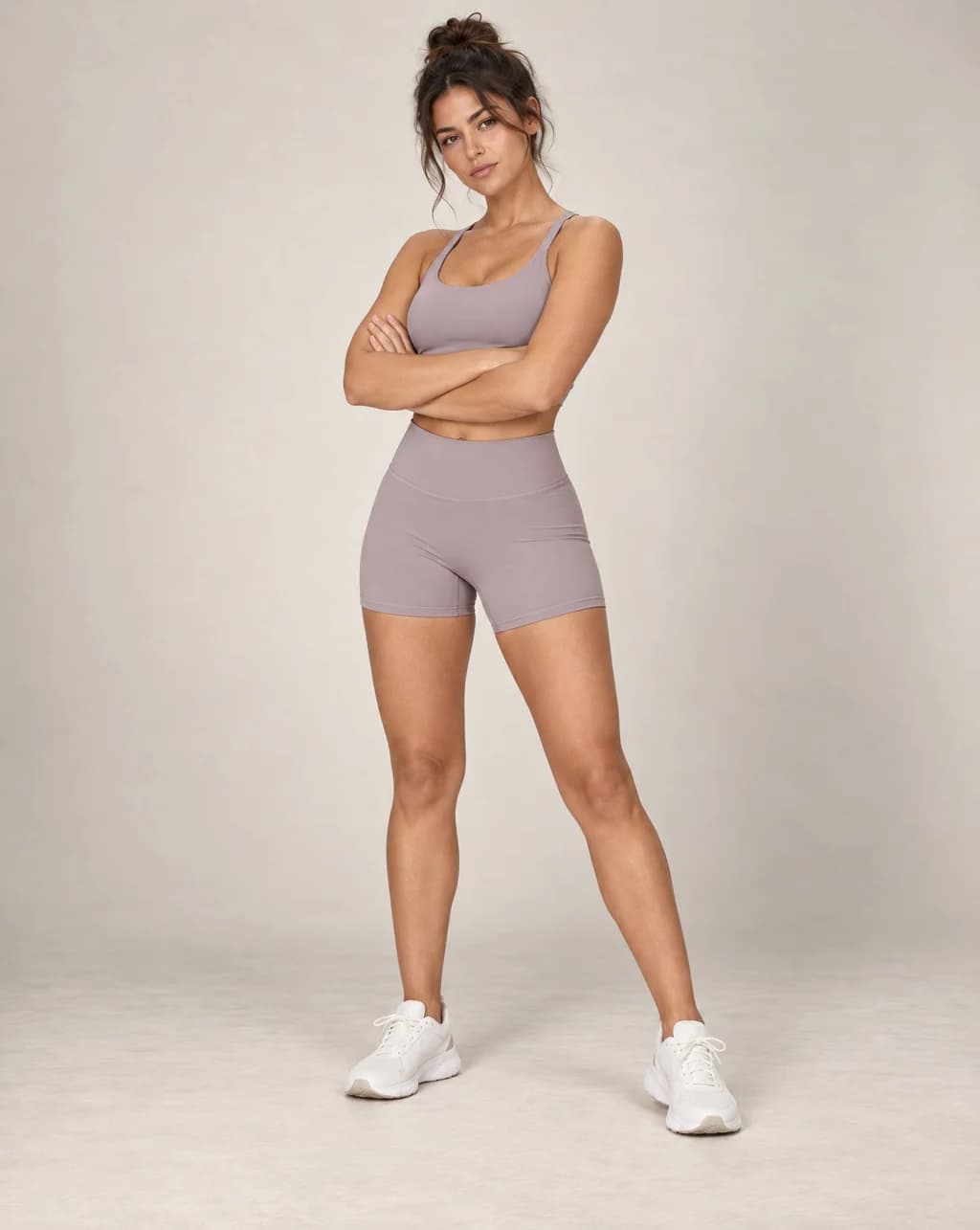 Soft Rise - Women's Brushed High-Waisted Fitted Yoga Shorts