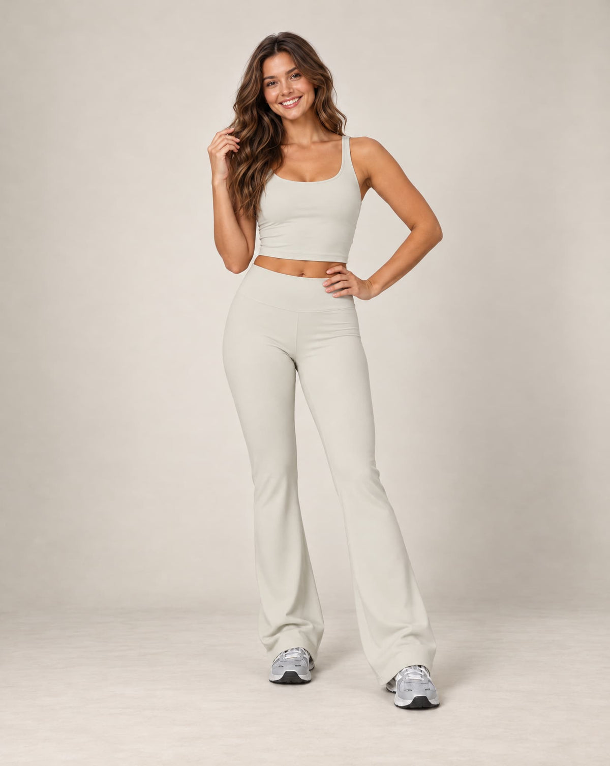 Soft Horizon - Brushed High-Waisted Flared Yoga Pants