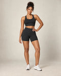 Soft Core - Women's Brushed High-Waisted Tummy-Control Yoga Shorts