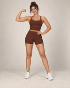 Soft Rise - Women's Brushed High-Waisted Fitted Yoga Shorts