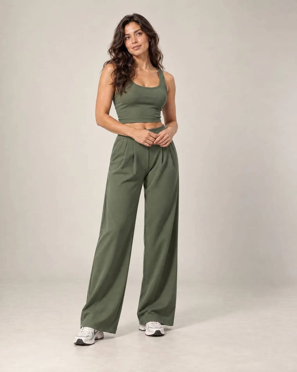Alyvessa Drape - High-Waist Pleated Wide-Leg Pants