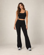 Soft Horizon - Brushed High-Waisted Flared Yoga Pants
