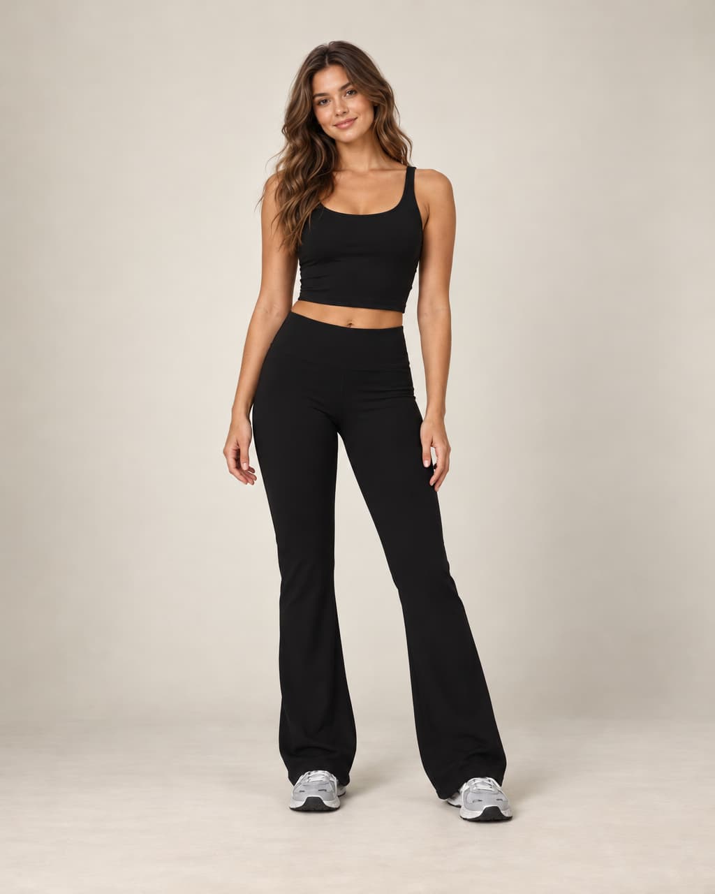 Soft Horizon - Brushed High-Waisted Flared Yoga Pants
