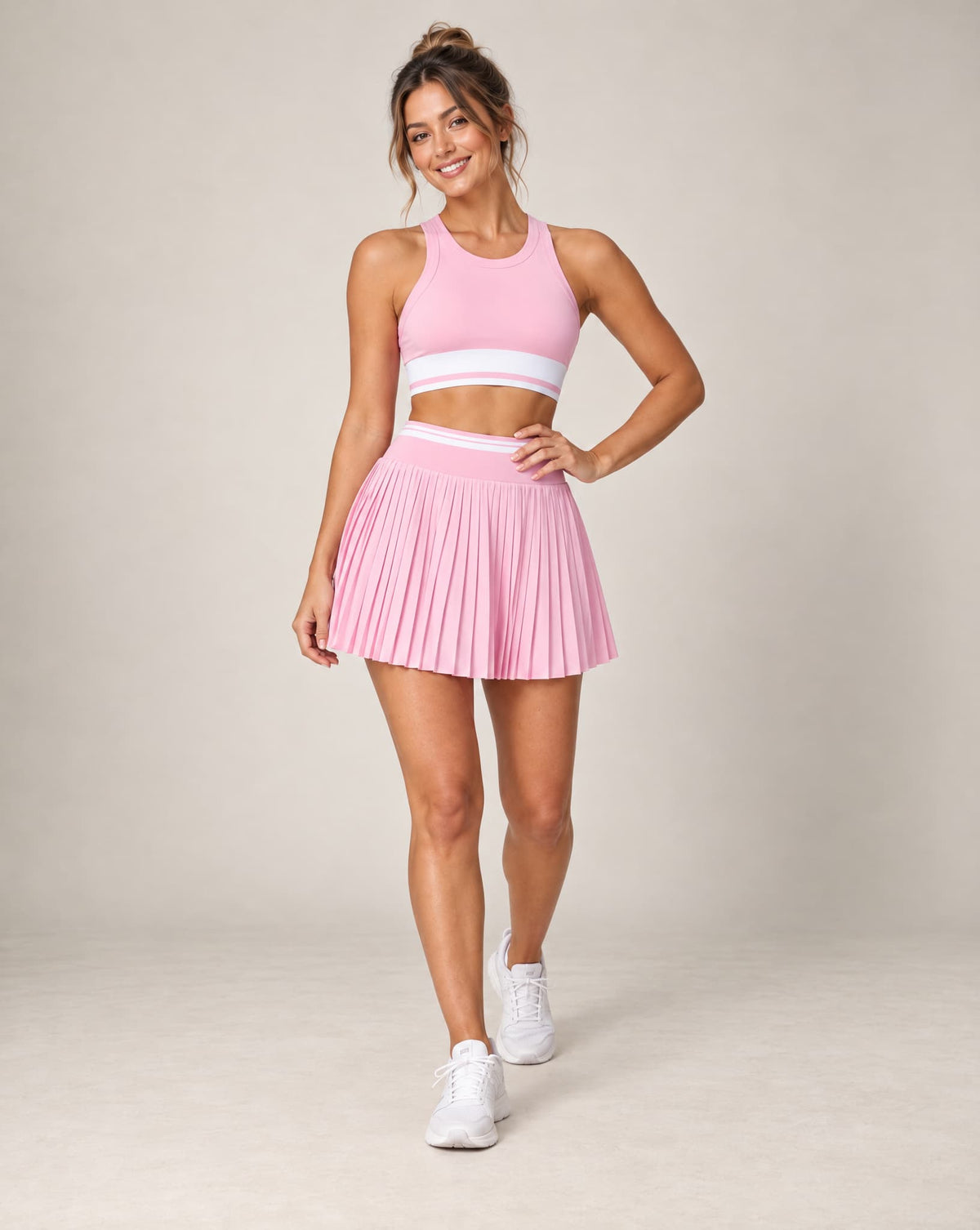 Aurelle - Cropped Top & Skirt Set for Tennis & Golf