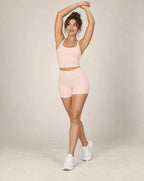Soft Rise - Women's Brushed High-Waisted Fitted Yoga Shorts