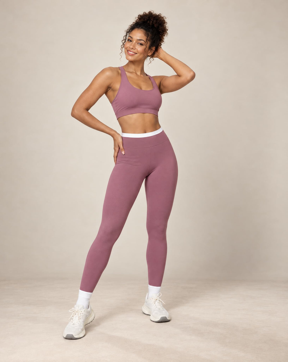 Prism Pace - Colorblock High-Waisted Fitted Workout Pants