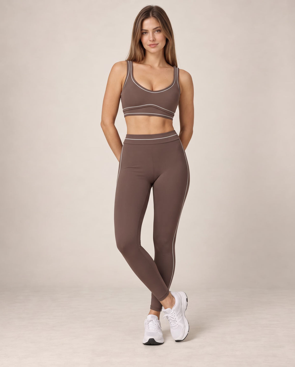 Soft Prism - Brushed Colorblock U-Back Yoga Sports Bra