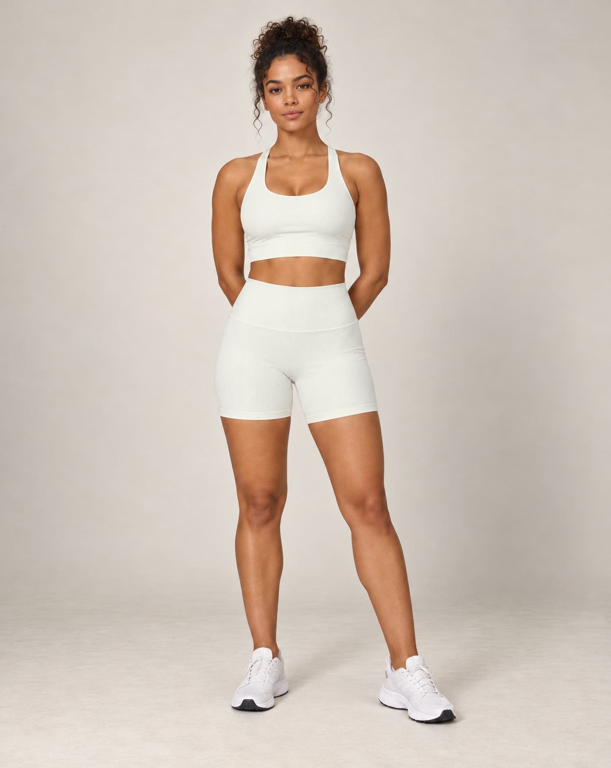 Ribbed Sculpt - High-Waisted Butt-Lifting Yoga Shorts