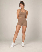 Soft Rise - Women's Brushed High-Waisted Fitted Yoga Shorts