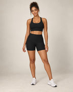Ribbed Sculpt - High-Waisted Butt-Lifting Yoga Shorts