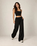 Seasonal Ease - High-Waisted Wide-Leg Active Pants