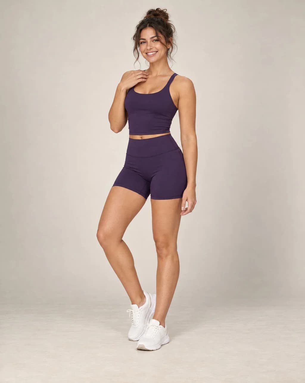 Soft Rise - Women's Brushed High-Waisted Fitted Yoga Shorts
