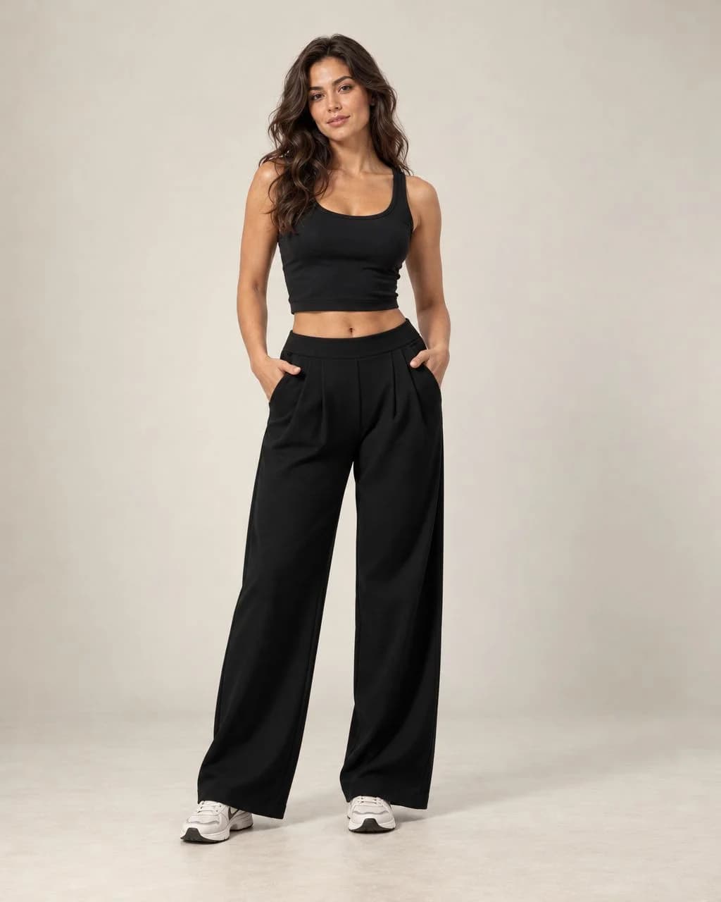 Alyvessa Drape - High-Waist Pleated Wide-Leg Pants