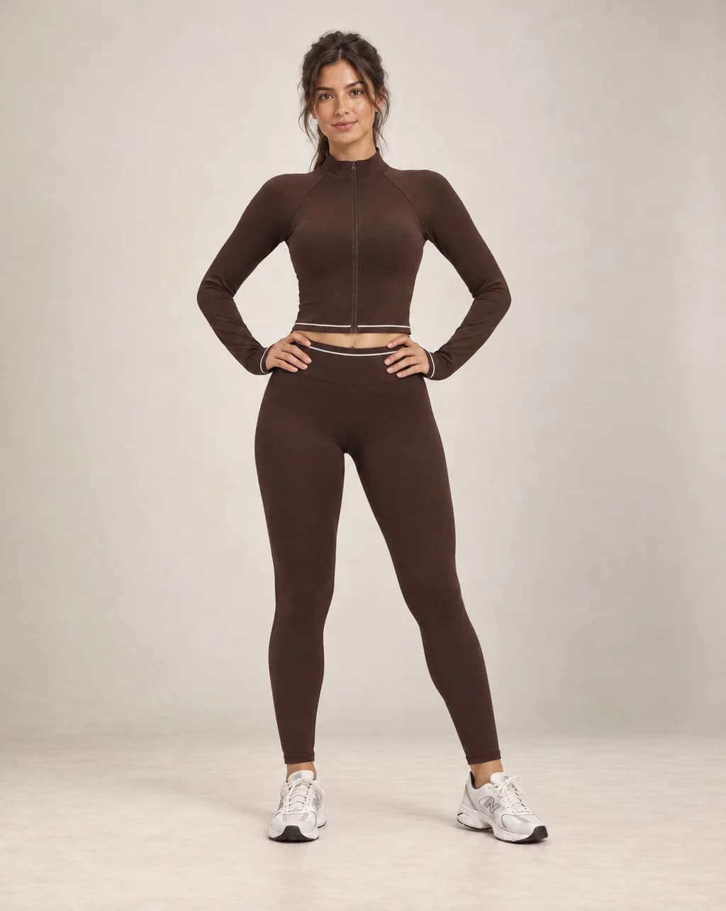 Soft Mix - Brushed Mixed-Fabric Zip-Up Yoga Jacket