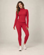 Soft Layer - Brushed Fitted Long-Sleeve Yoga Jacket with Zip Pockets