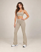 Prism Flare - Women's Colorblock High-Waisted Flared Active Pants