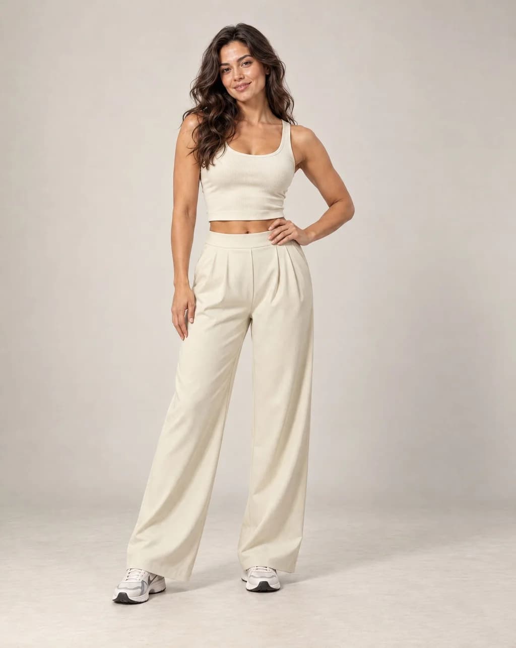 Alyvessa Drape - High-Waist Pleated Wide-Leg Pants