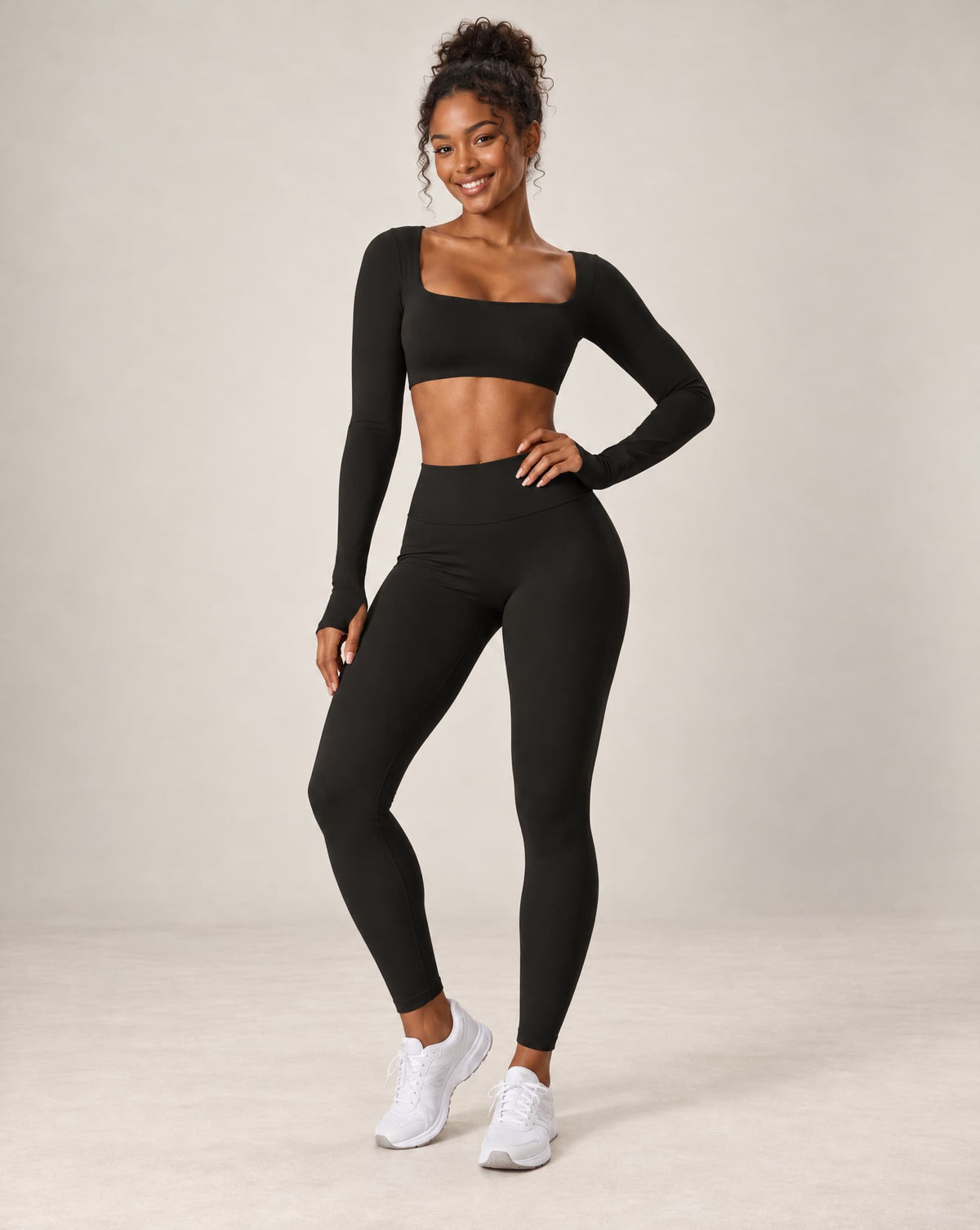 Bare Energy - Soft-Feel Quick-Dry Fitted Workout Top