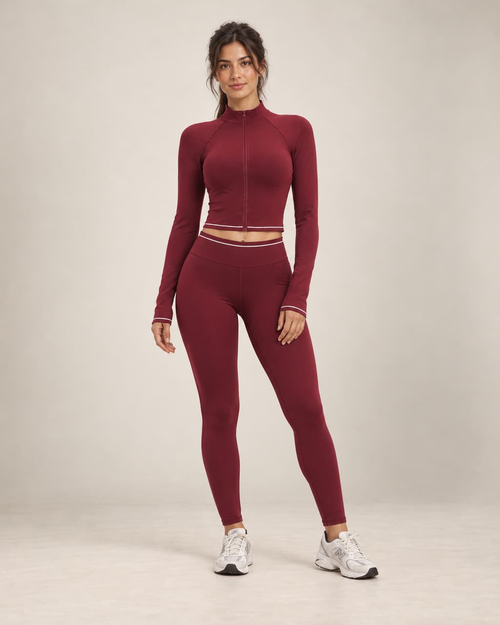 Soft Mix - Brushed Mixed-Fabric Zip-Up Yoga Jacket