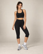 Soft Pace - Brushed Quick-Dry High-Waisted Knee-Length Yoga Leggings