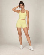 Soft Rise - Women's Brushed High-Waisted Fitted Yoga Shorts