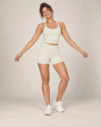 Soft Rise - Women's Brushed High-Waisted Fitted Yoga Shorts
