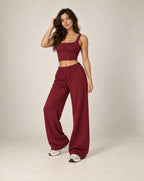 Seasonal Ease - High-Waisted Wide-Leg Active Pants