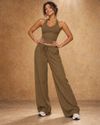 Aurellia Breeze - Halter Tank & Wide-Leg Pants Set
