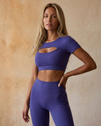 Velora Muse - Short Sleeve Cutout Yoga Top