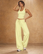 Aurellia Breeze - Halter Tank & Wide-Leg Pants Set