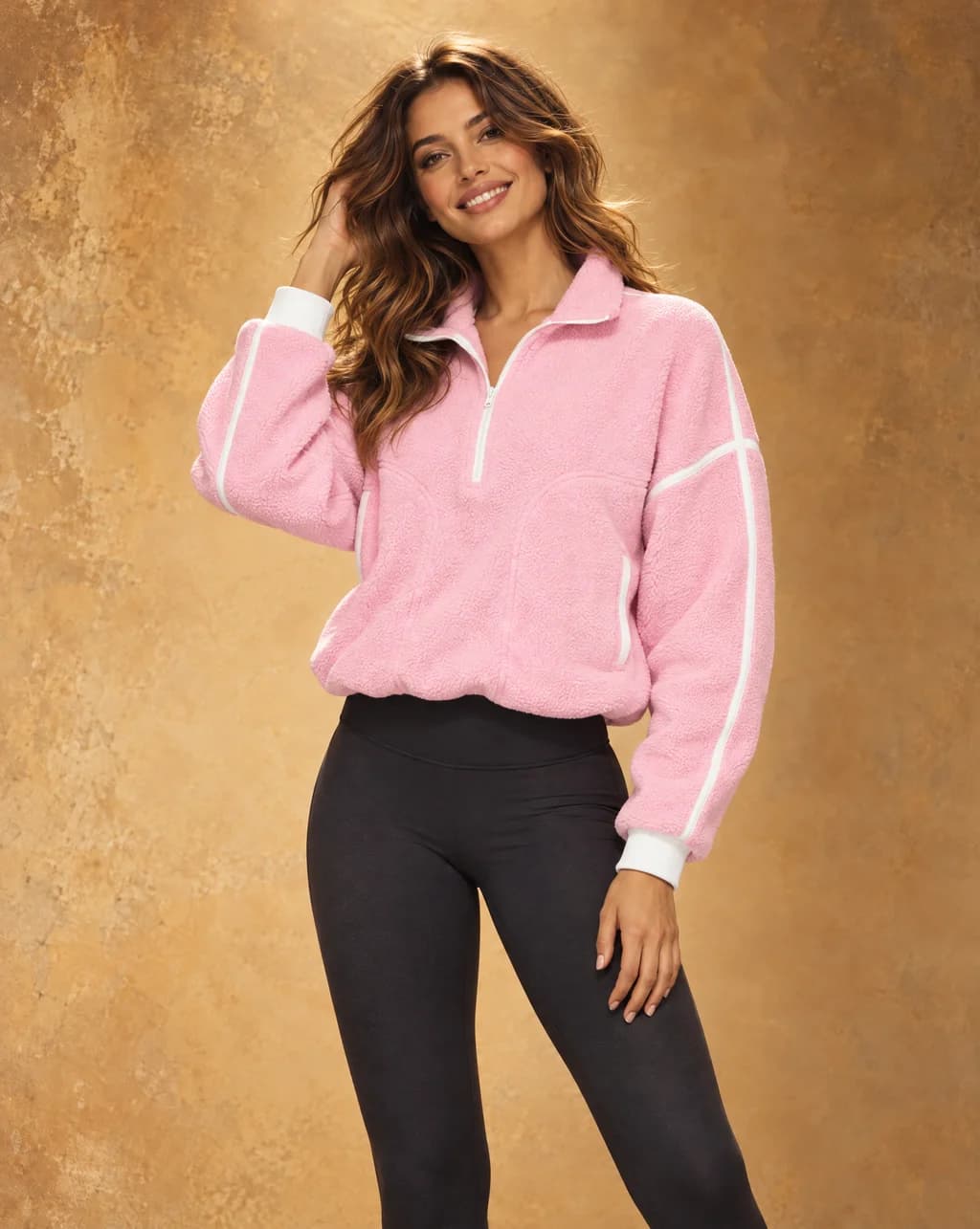 Polar Poise - Windproof Stand-Collar Fleece Jacket