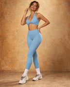 Halo Flow - Breathable Halter Open-Back Yoga Bra