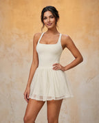 Court Breeze - Breathable Mesh Quick-Dry Two-Piece-Look Tennis Dress