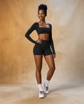 Soft Sprint - Brushed High-Waisted Fitted Yoga & Running Shorts