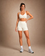Pure Motion - Women's Solid-Color Cutout-Back Fitted Workout Set