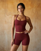 Cross Glow - Quick-Dry V-Neck Cross-Back Sports Bra