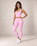 Bare Allure - Soft-Feel Cutout-Back Fitted Workout Sports Bra