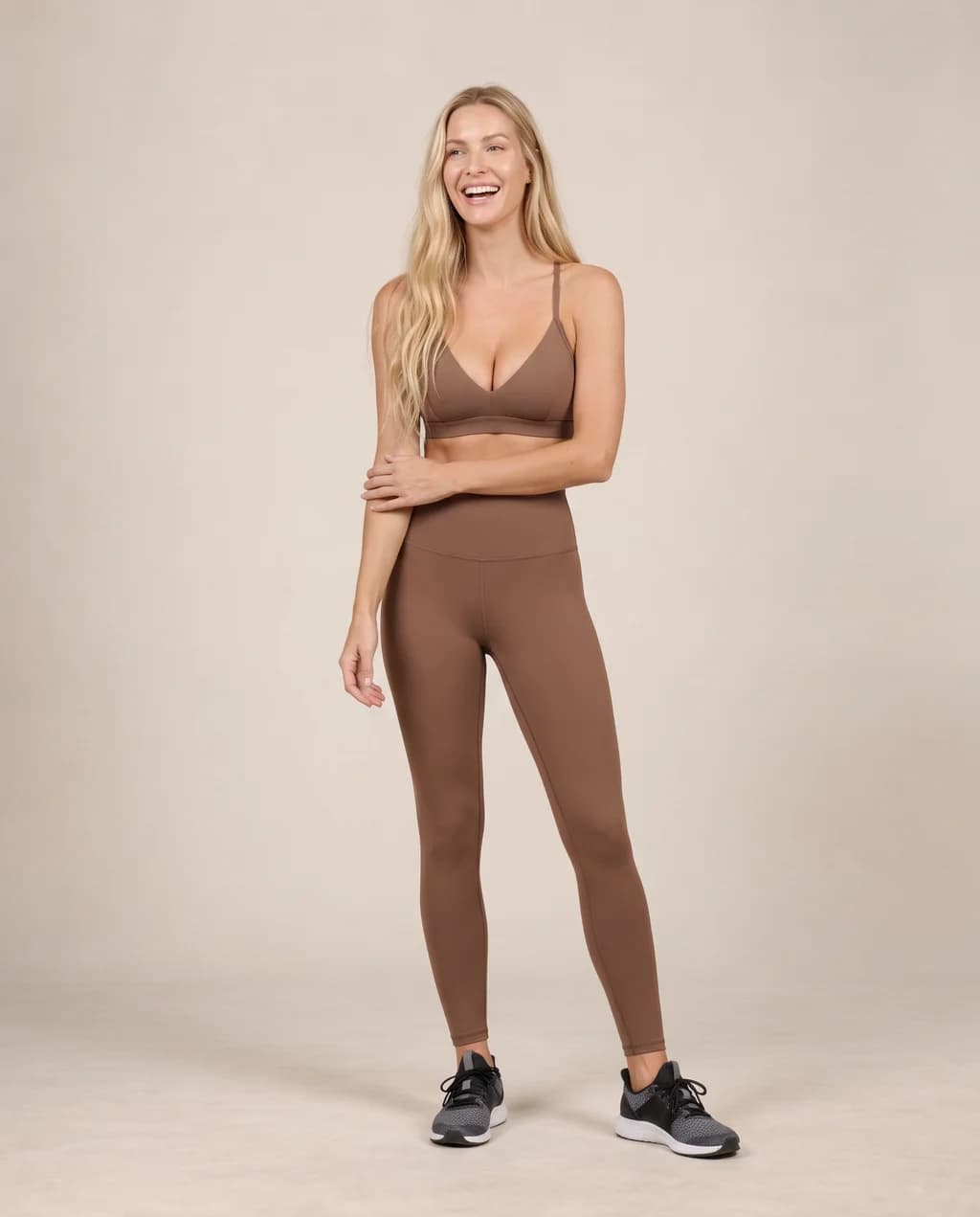 Soft V - Women's Brushed V-Neck Yoga Sports Bra