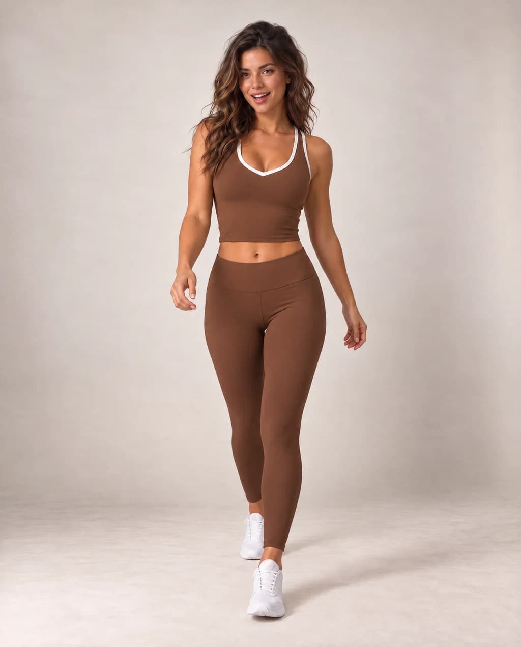 Bare Allure - Soft-Feel Cutout-Back Fitted Workout Sports Bra