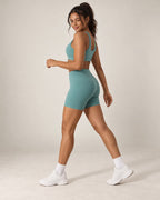 Rise Rhythm - High-Waisted Butt-Lifting Fitted Yoga Shorts
