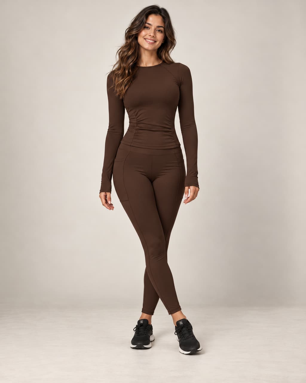 Core Motion - Fitted Long-Sleeve Tummy-Control Running Top