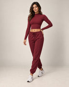 Swift Rise - Quick-Dry High-Neck Fitted Long-Sleeve Workout Top