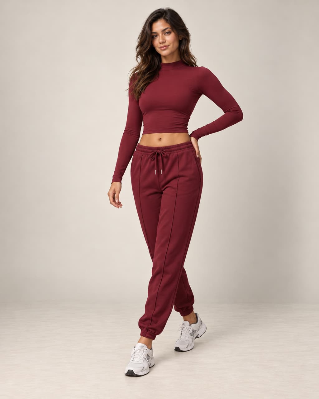 Swift Rise - Quick-Dry High-Neck Fitted Long-Sleeve Workout Top
