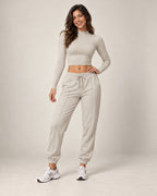 Swift Rise - Quick-Dry High-Neck Fitted Long-Sleeve Workout Top