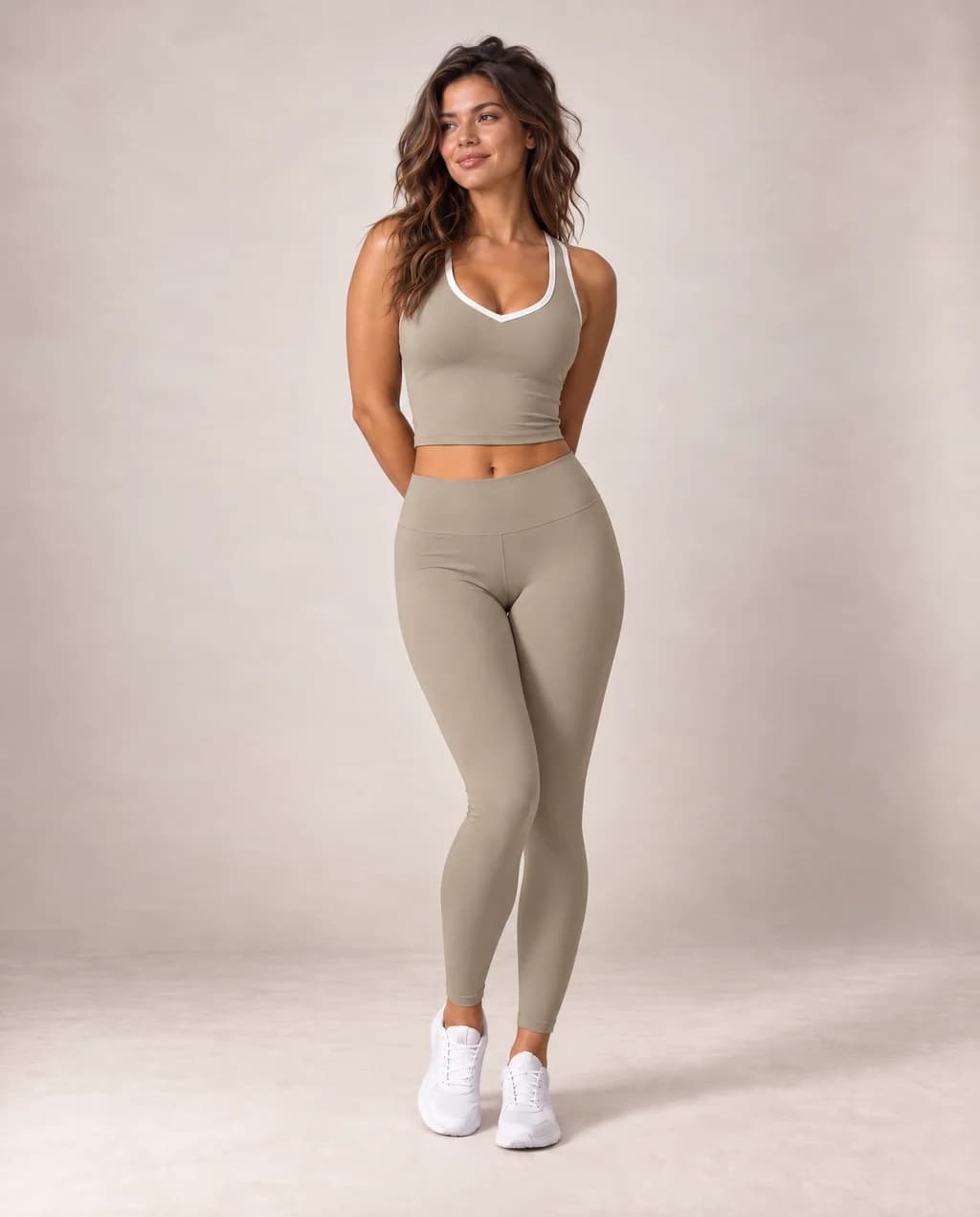 Bare Allure - Soft-Feel Cutout-Back Fitted Workout Sports Bra