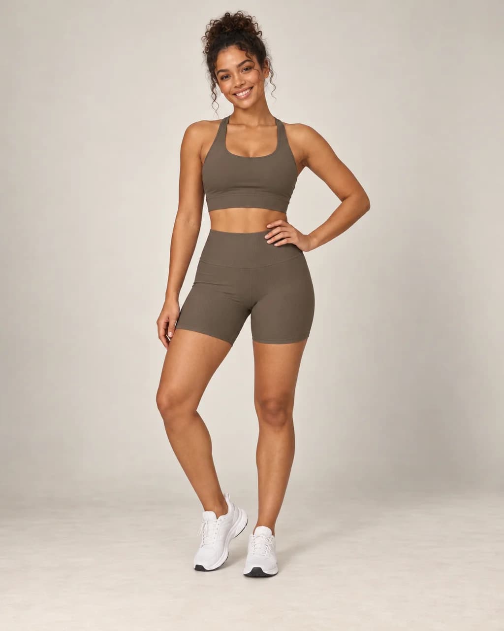 Ribbed Sculpt - High-Waisted Butt-Lifting Yoga Shorts