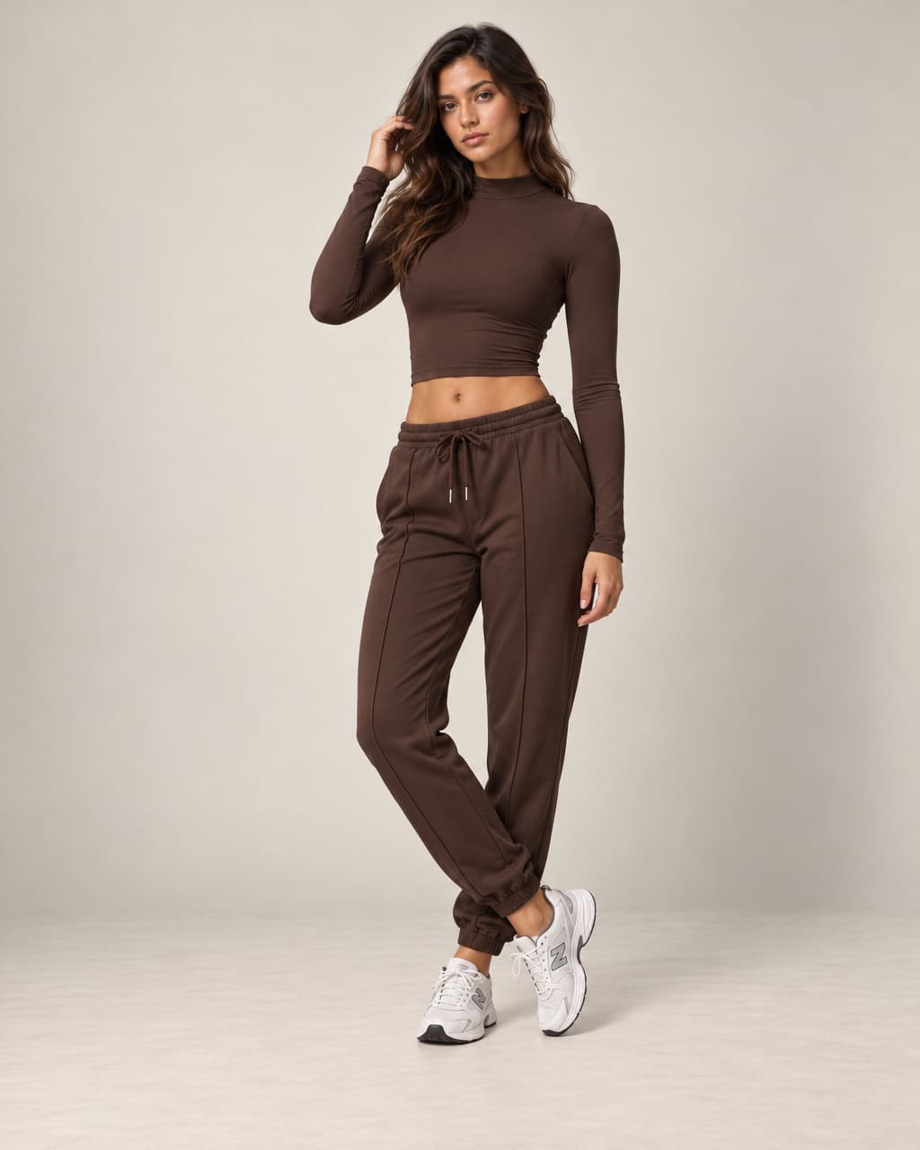 Swift Rise - Quick-Dry High-Neck Fitted Long-Sleeve Workout Top