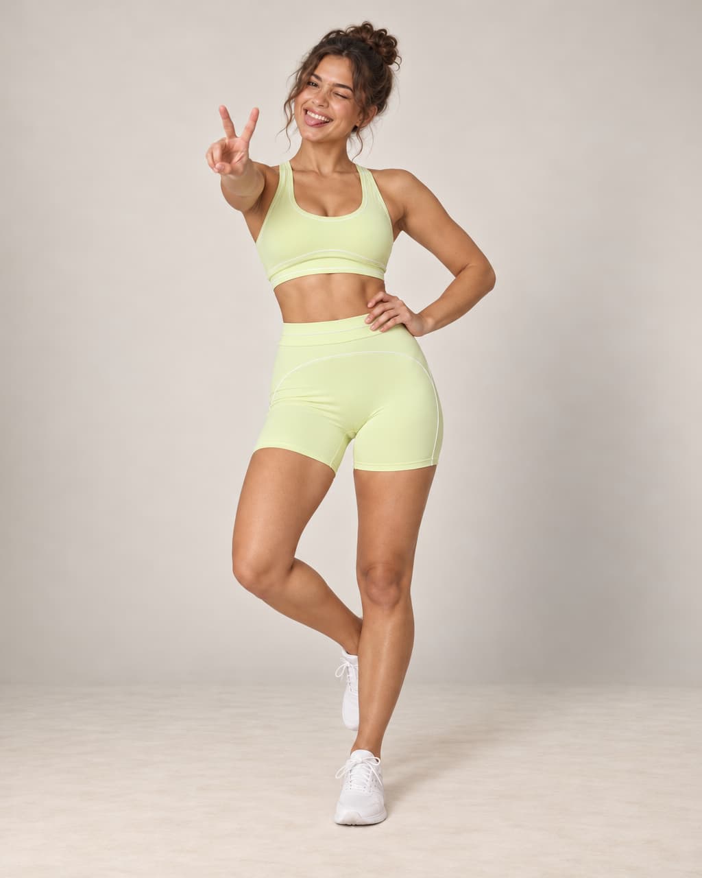 Prism Sprint - Colorblock High-Waisted Running Shorts